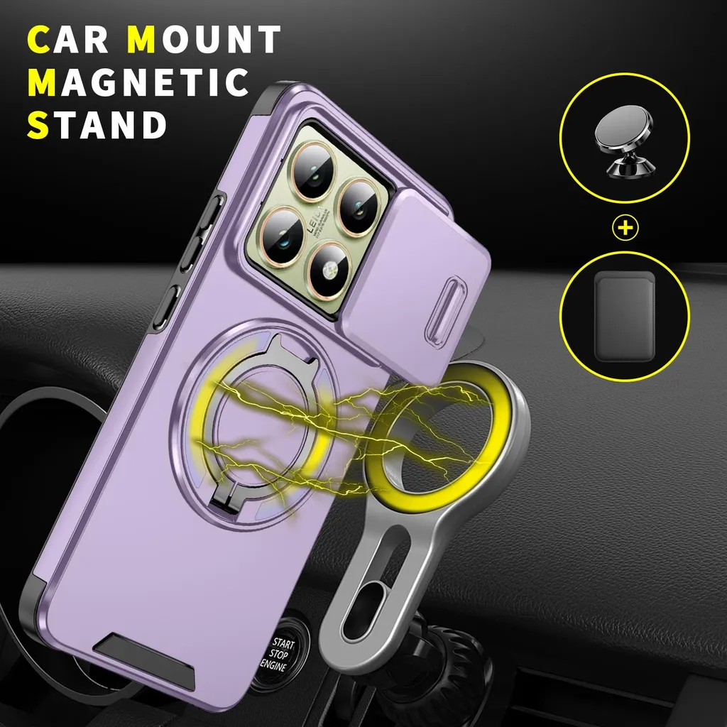 Custodia Xiaomi 14T Viola: Stile Urbano e Protezione Totale Camera - 5