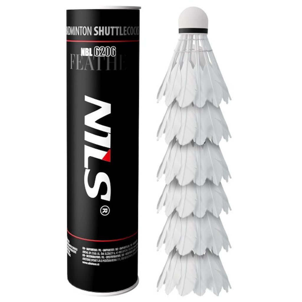 Badmintonové loptičky z peria NILS NBL6206 6 ks Obrázok produktu 