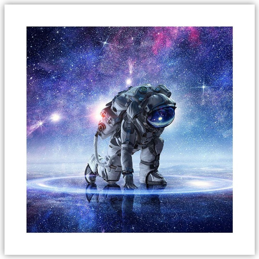 Poster - Poster ohne Rahmen - Kosmonaut Weltraum - 40x40 cm Produktbild 