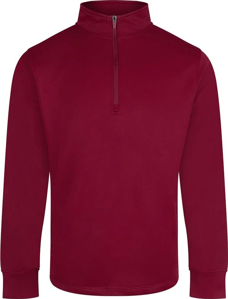 Finden & Hales - Trainingsjacke für Herren/Damen Uni, mit kurzem Reißverschluss PC8094 (XXS) (Burgunderrot)