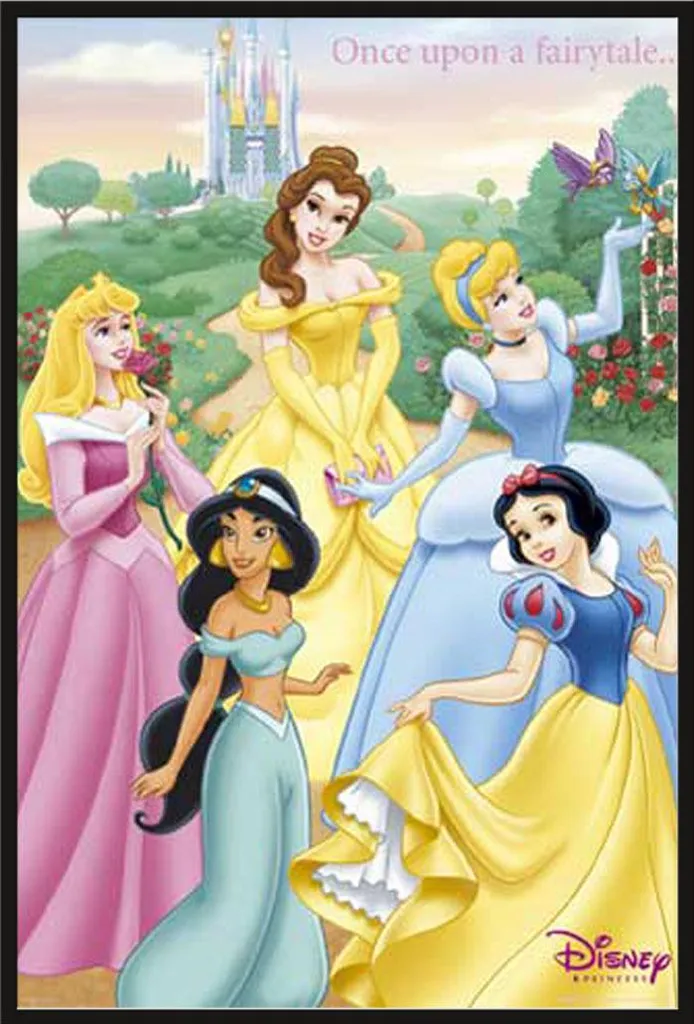 Décoration Chambre Fille Disney Princesses avec Cadre Noir Shinsuke