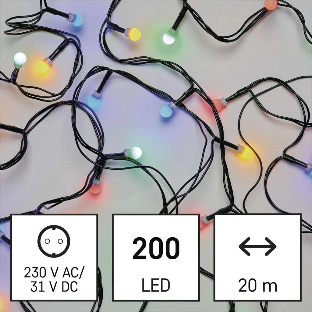 Catena LED EMOS D5AM03 20m Multicolore per Esterni con Timer - 3