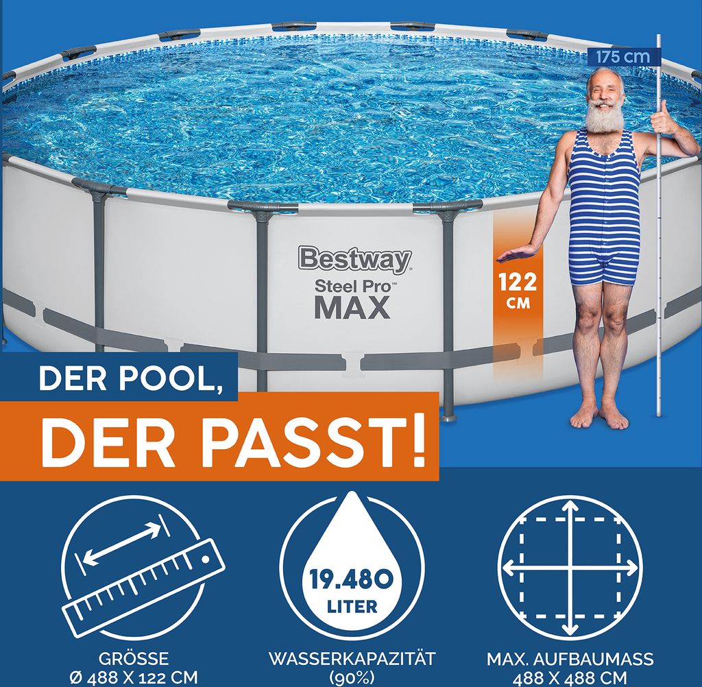 Bestway® Steel Pro MAX™ Frame Pool Komplett-Set mit Produktbild 3