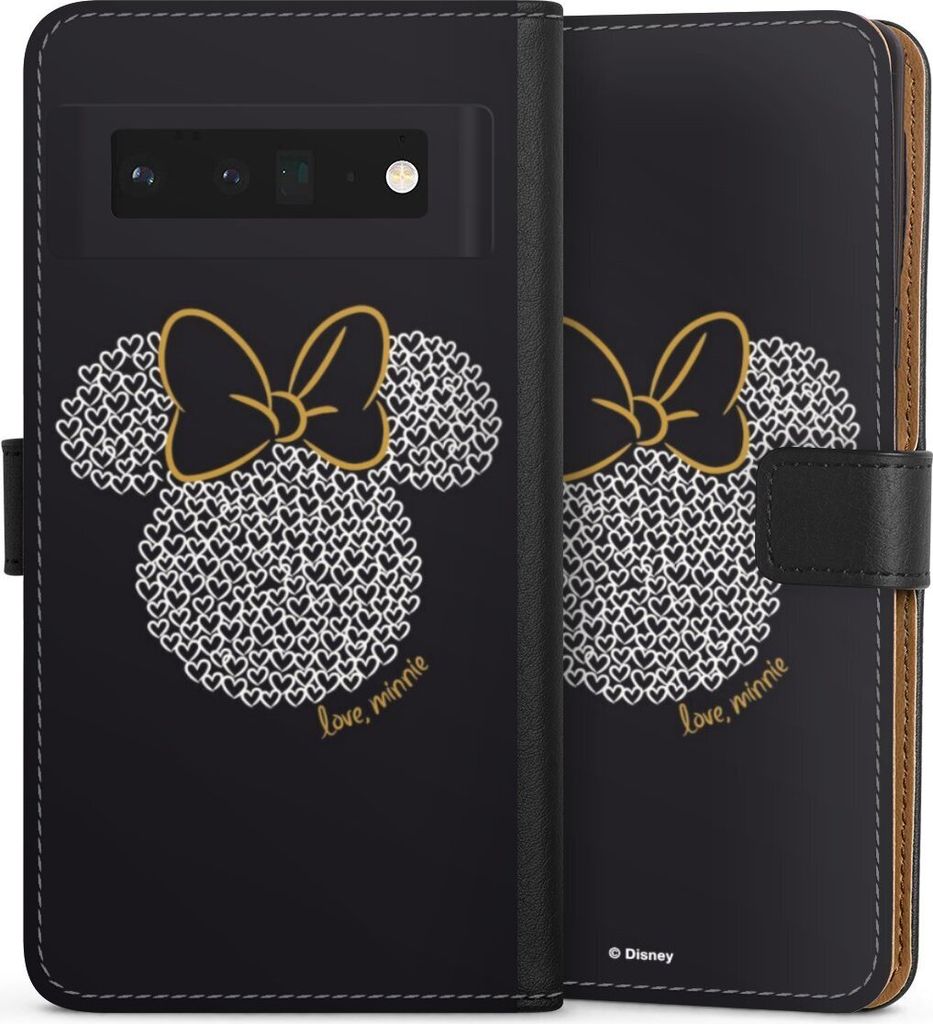 DeinDesign Klapphülle für Google Pixel 6 Pro Handytasche Lederhülle Tasche Disney Minnie Mouse Muster
