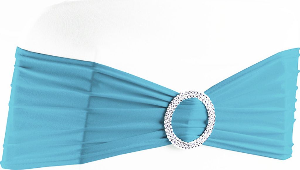Stuhlschleifen Stretch, Türkisblau - elastische Produktbild 