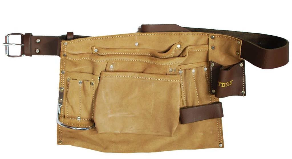 Awtools Leder-Dachdeckergürtel 7 Taschen / Ledergürtel Produktbild 