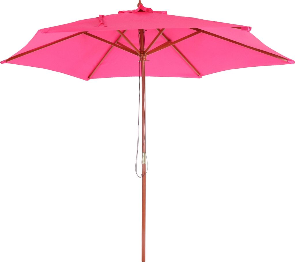 Zonnescherm Florida, diameter 3 meter - polyester/hout - Productafbeelding 