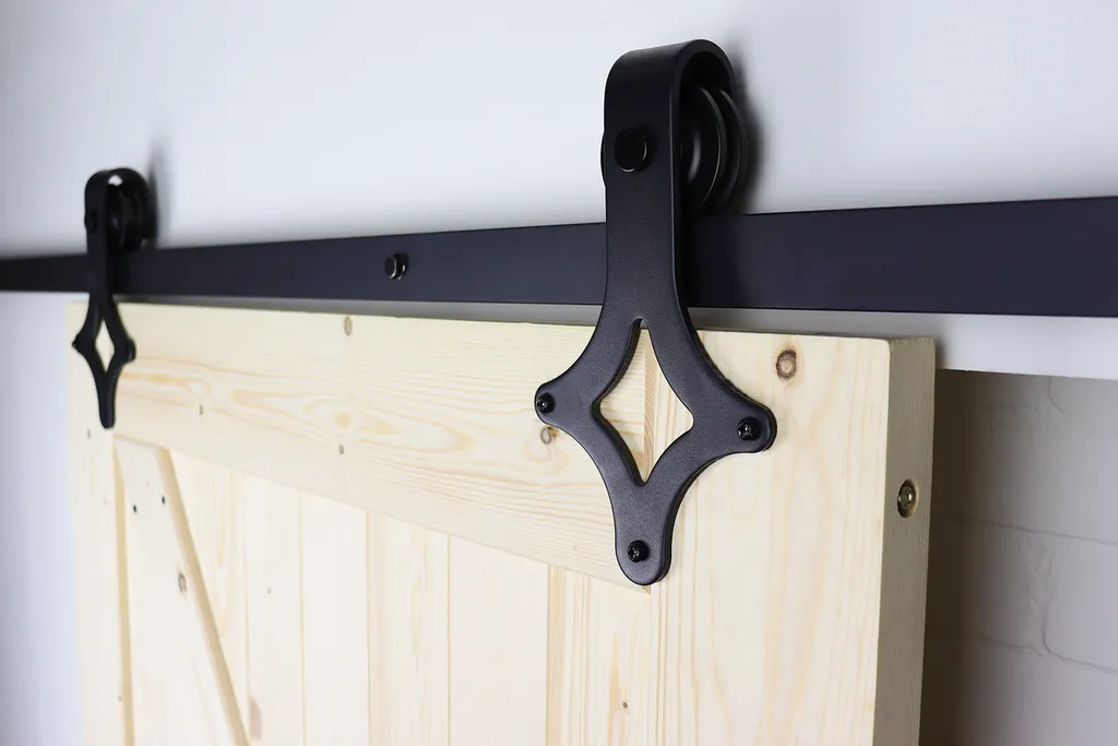 Système porte coulissante 200 cm - Solution gain de place rail noir acier