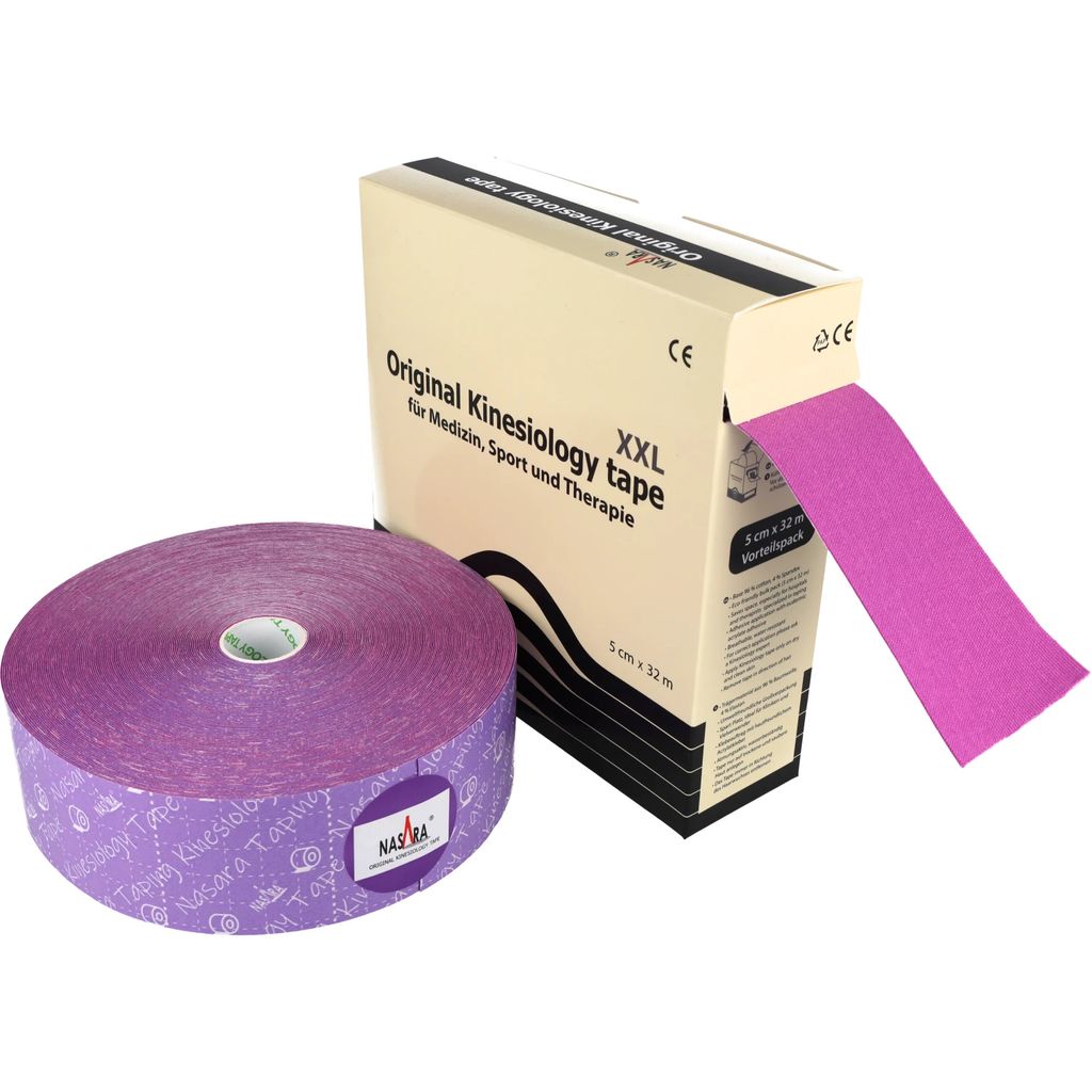 NASARA Kinesiologie Tape 5cm x 32m : Lila Farbe: Lila