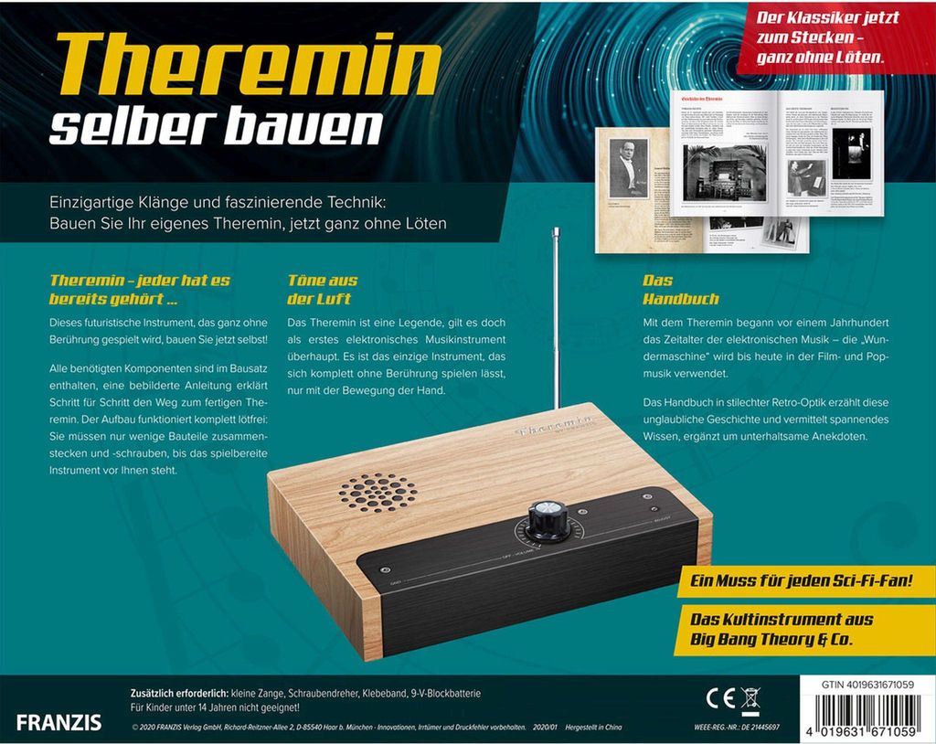 Theremin Franzis da costruire da soli Immagine del prodotto 