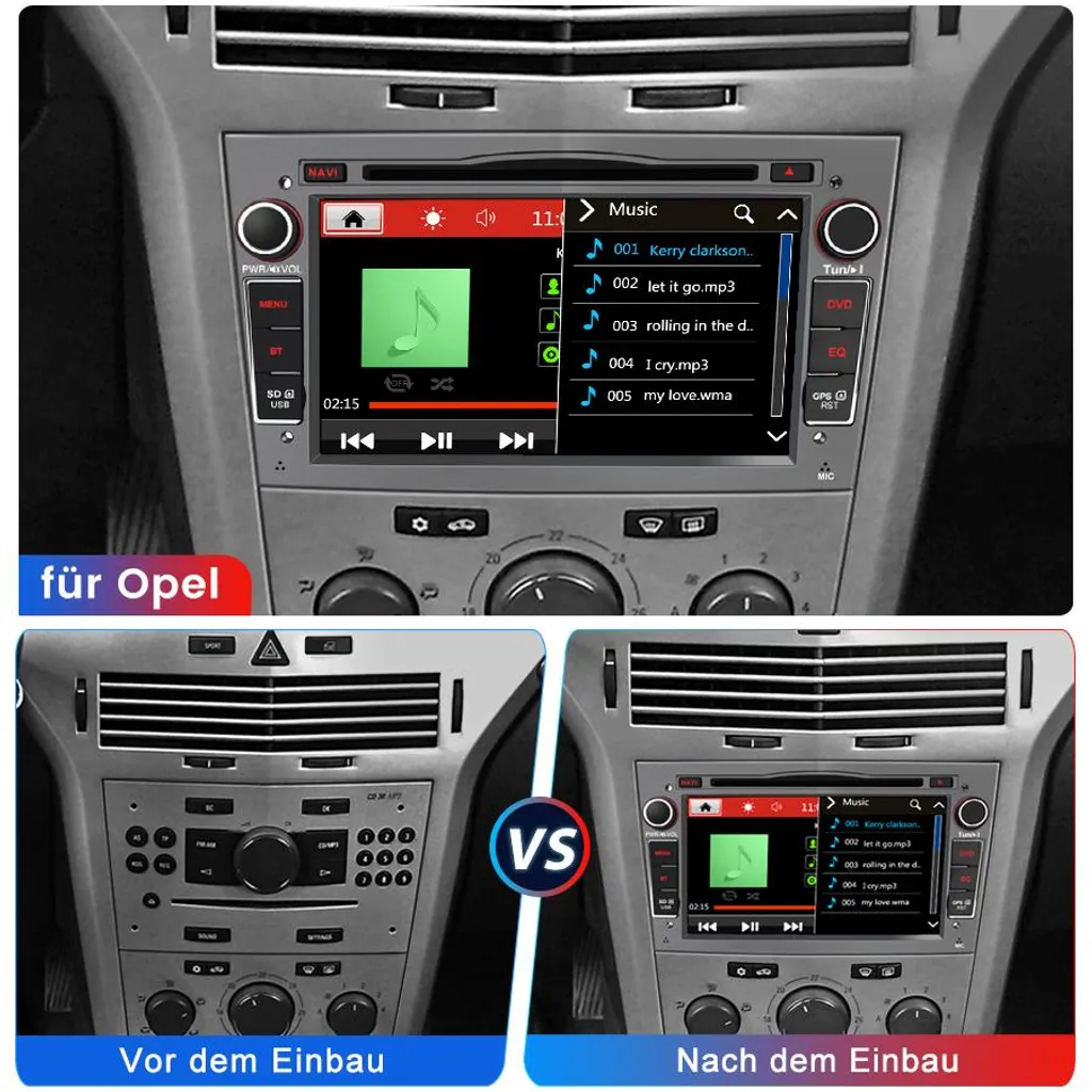 Autoradio tactile 7 pouces avec Bluetooth et commandes au volant pour Opel - 3
