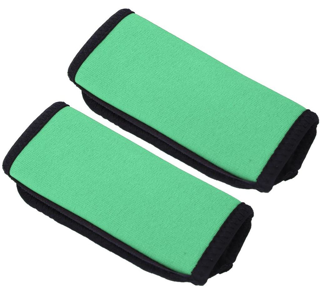 2PCS Neopren rutschfeste, bequeme, weiche Kajak-Kanu-Paddelgriffe Bootszubehör (grün)