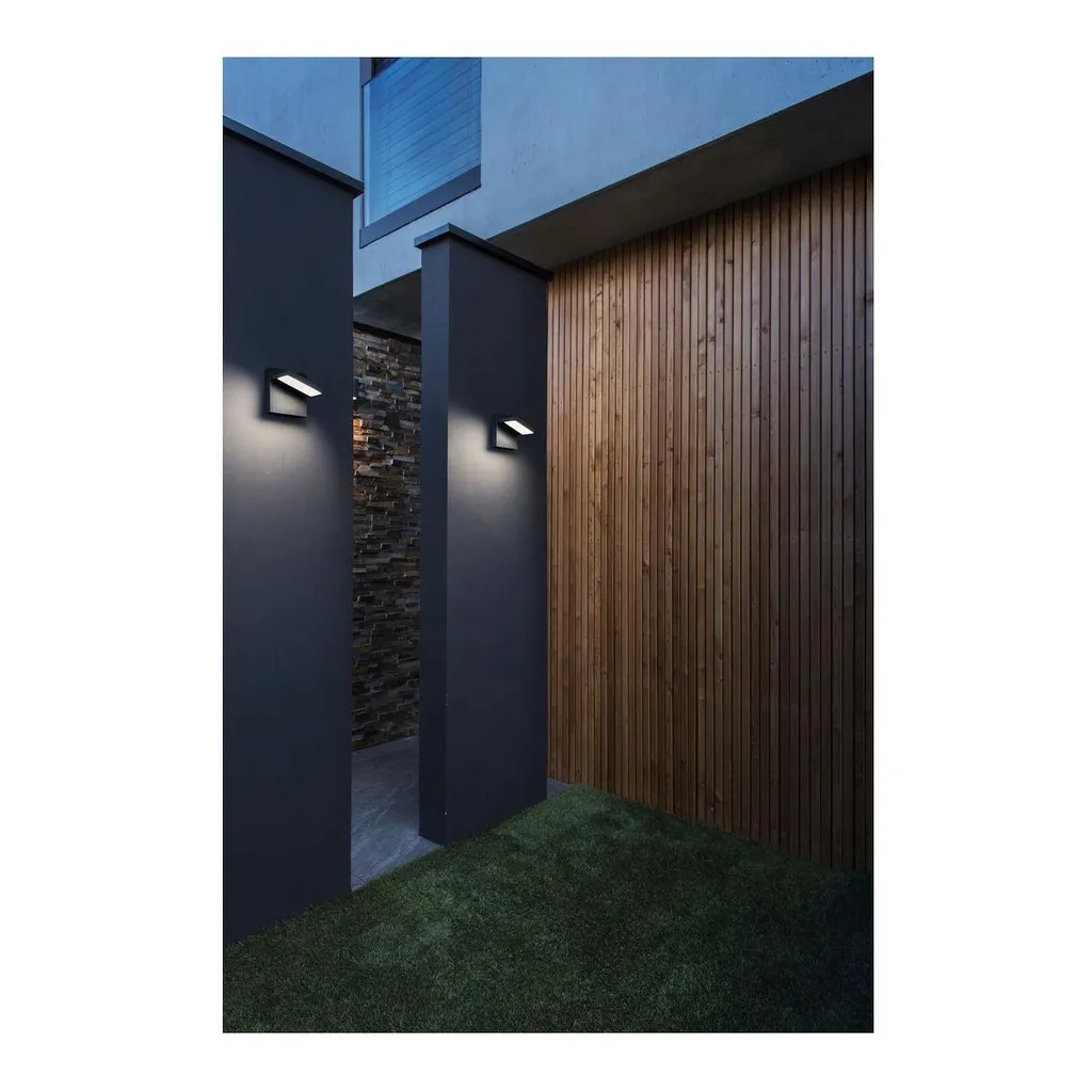 Abridor Applique Murale LED 14W Anthracite IP55 Lumière Commutable - 14