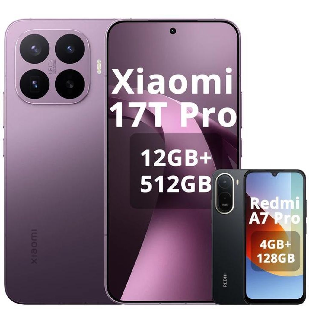 Xiaomi 17T Pro 5G 512GB 12GB 6.83", 7000mAh, Leica 5x Teleobjektiv (Deep Violet), Enthält ein Bonus-Redmi A7 Pro (4+128GB)