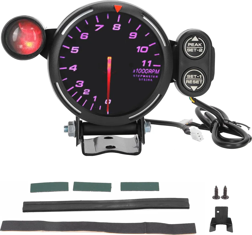 Tachymètre Lumineux 7 Couleurs Haute Sensibilité 80mm pour Voiture