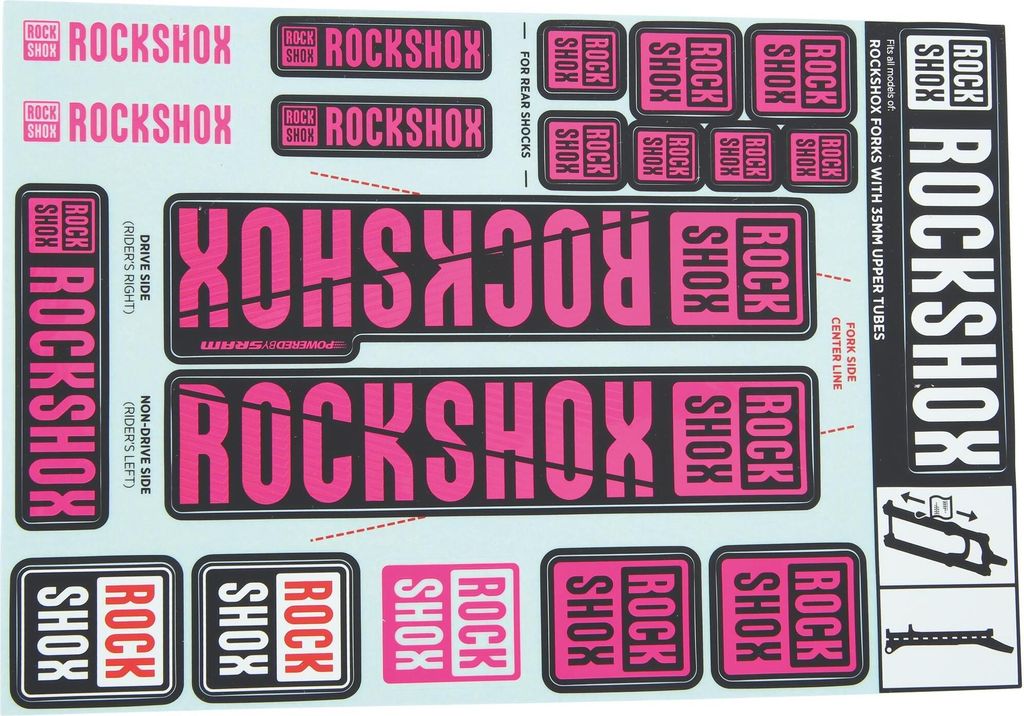 RockShox Dekor Set Rockshox 35 Mm Magenta 2018+