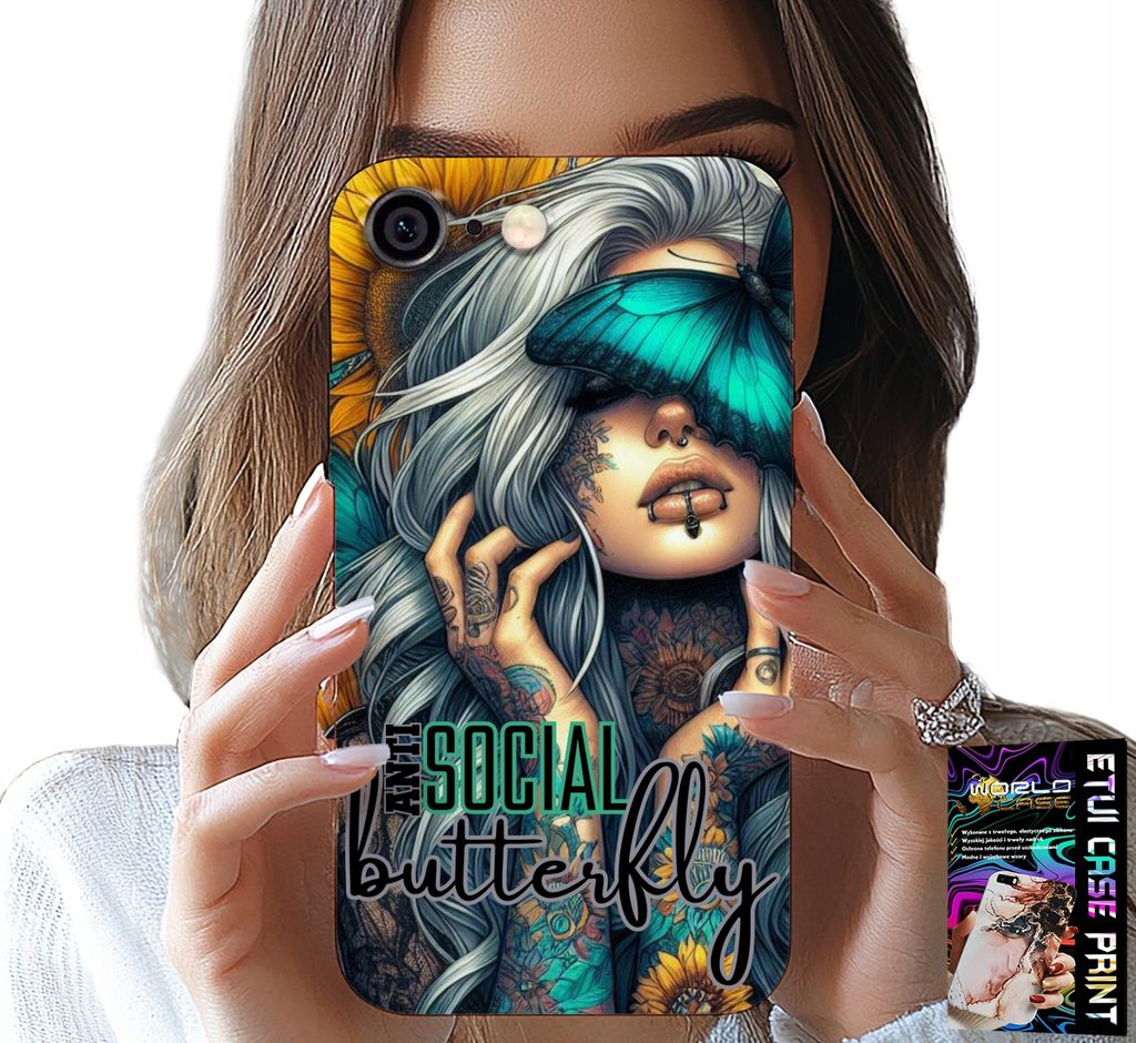 Hülle Für Iphone 6 / 6S - Anti Social, Schmetterling, Weiblich