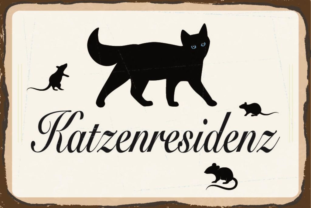 vianmo Blechschild 20x30 cm Katzenresidenz