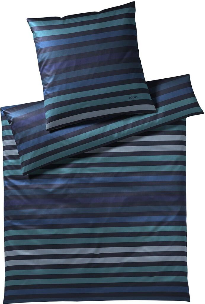 JOOP! Mako-Satin Kissenbezug einzeln Tone Farbe Ocean Größe 80x80 AL