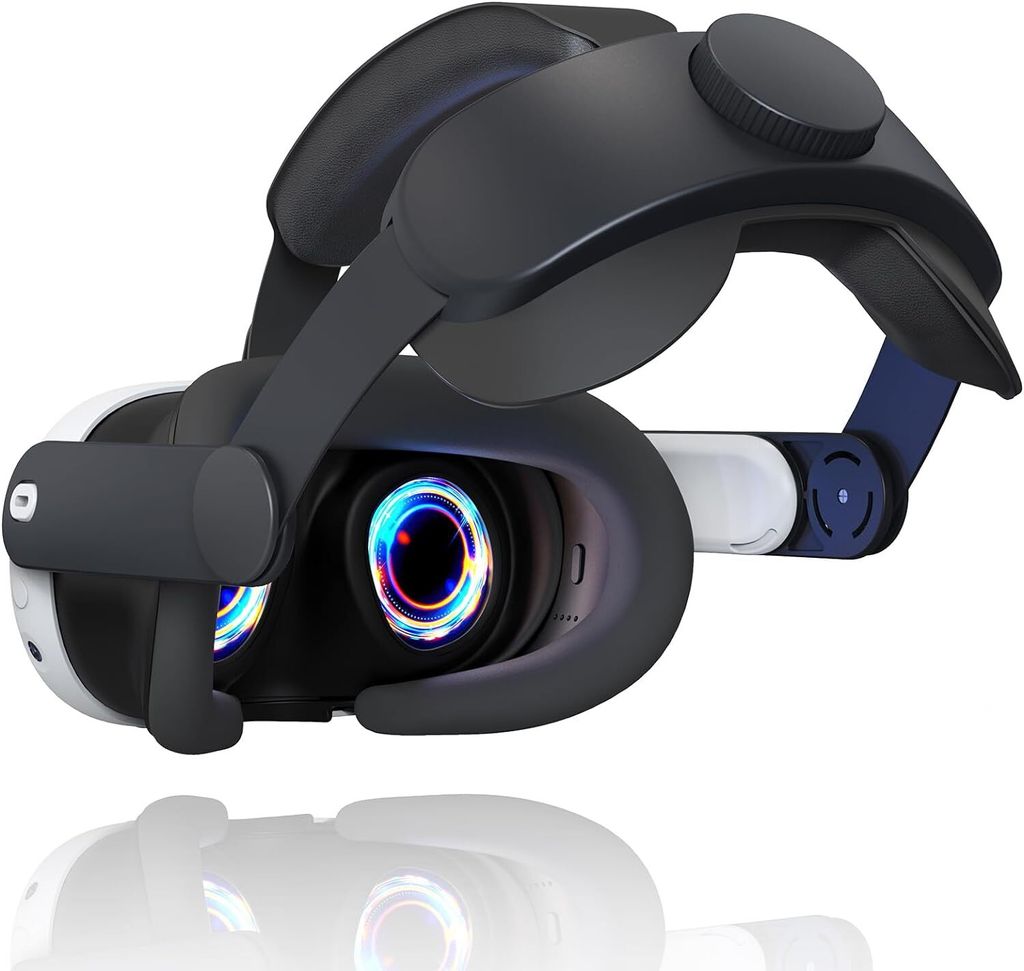 Kopfband für Meta/Oculus Quest 3, kompatibel mit Meta Quest 3 VR-Zubehör, verstellbarer Elite-Bandersatz(Schwarz)