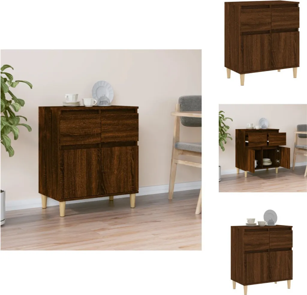 Madia Moderna Rovere Marrone 60x35x70 cm vidaXL | Arredo Soggiorno