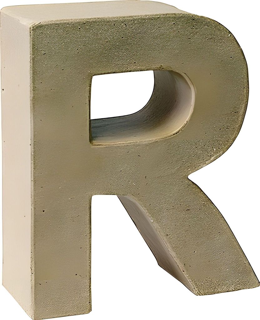 KNORR prandell 3D-Buchstabe "R" Pappmaché 175 x 55 mm