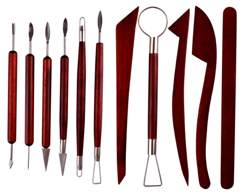 Ergonomische Polymer-Tonmodellierwerkzeuge, doppelseitige Tonwerkzeuge für Kunstprojekte und Basteln