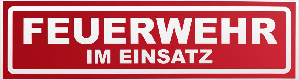 Kiwistar Feuerwehr im Einsatz invertiert Magnetschild Schild magnetisch - 30cm Rot - reflektierend - Magnetfolie für Auto PKW Kfz