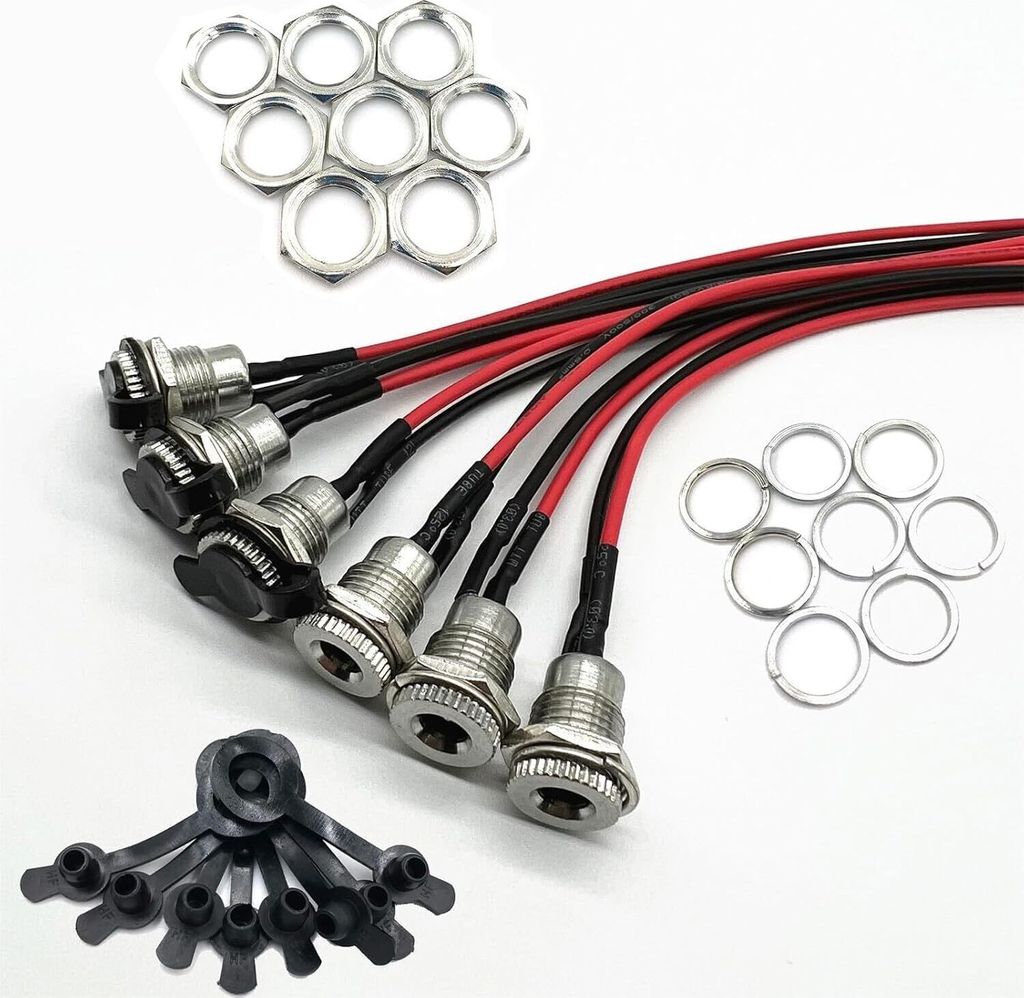Sets DC Hohlstecker Mit Kabel, 5.5 x 2.1MM DC Buchse für Audio, Video, Handy, Überwachungskameras