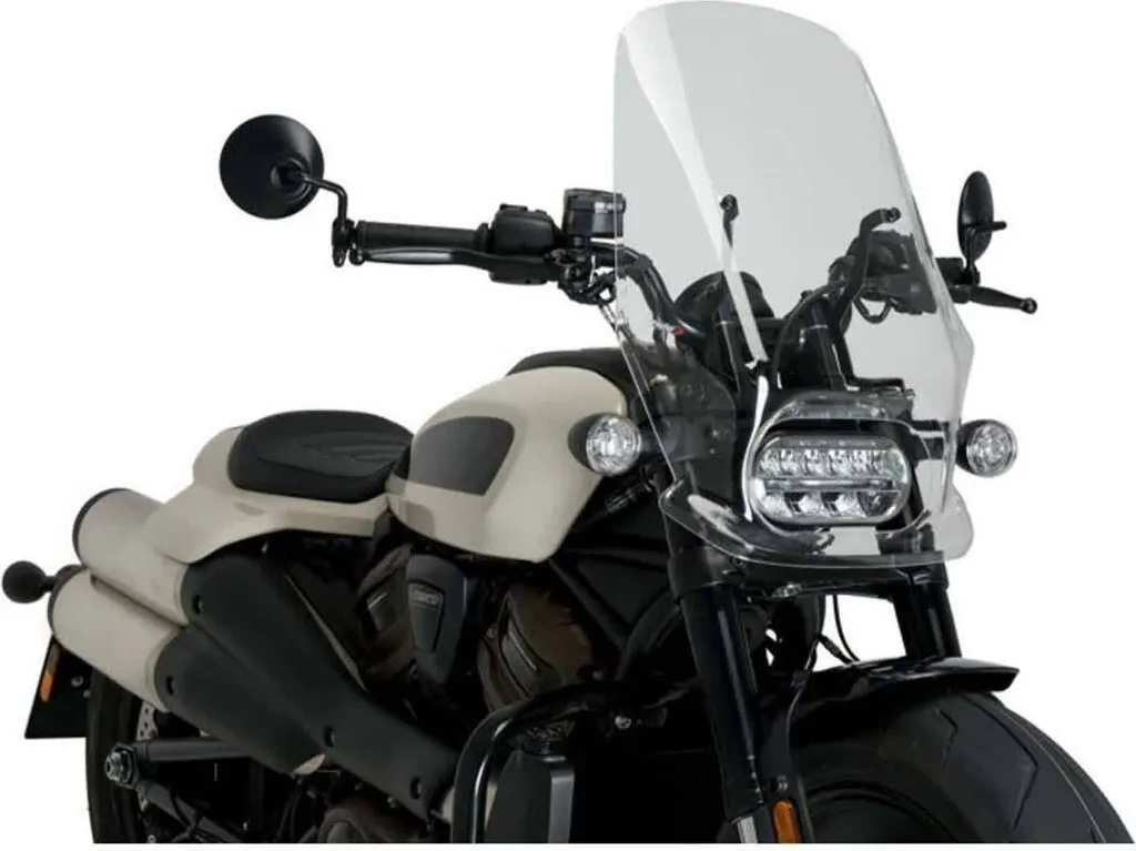 Pare-brise Puig Naked Touring clair Harley Sportster S 3mm anti-rayures