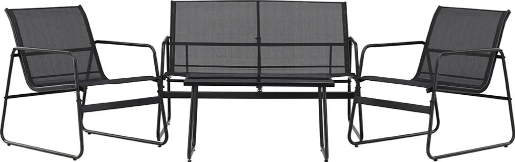 Salon Scopello robuste et facile d'entretien : canapé, fauteuils et table