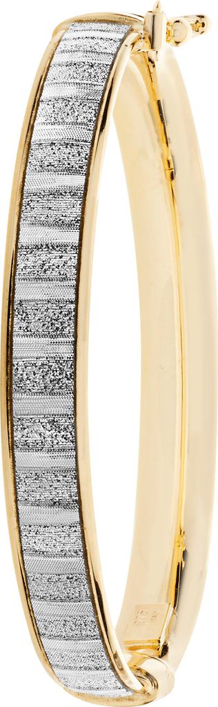 Zweifarbiger 9 Karat (375) Gold Baby - Klappbar Armreif - 4cm*6mm; TRS19065