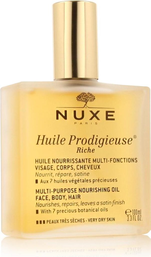 NUXE Huile Prodigieuse Riche, Öl, Nährend, Schutz, Reparatur, Weichmachend, Jeder Hauttyp, 100 ml, Mandelöl, Arganöl, Macadamia-Öl, Spray