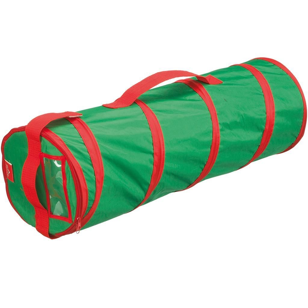 Weihnachtstasche für Geschenkpapier grün rot
