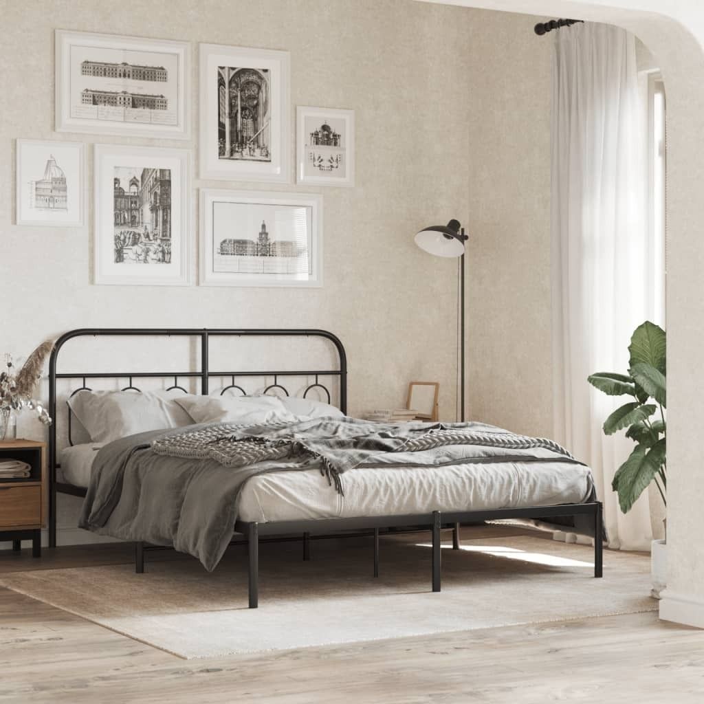 Design Kopfteil Metall Schwarz 137 cm, Kopfteile 2024 Neu