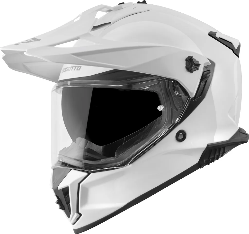 Casque moto Bogotto FG-601 blanc XL pour trail et grands voyages