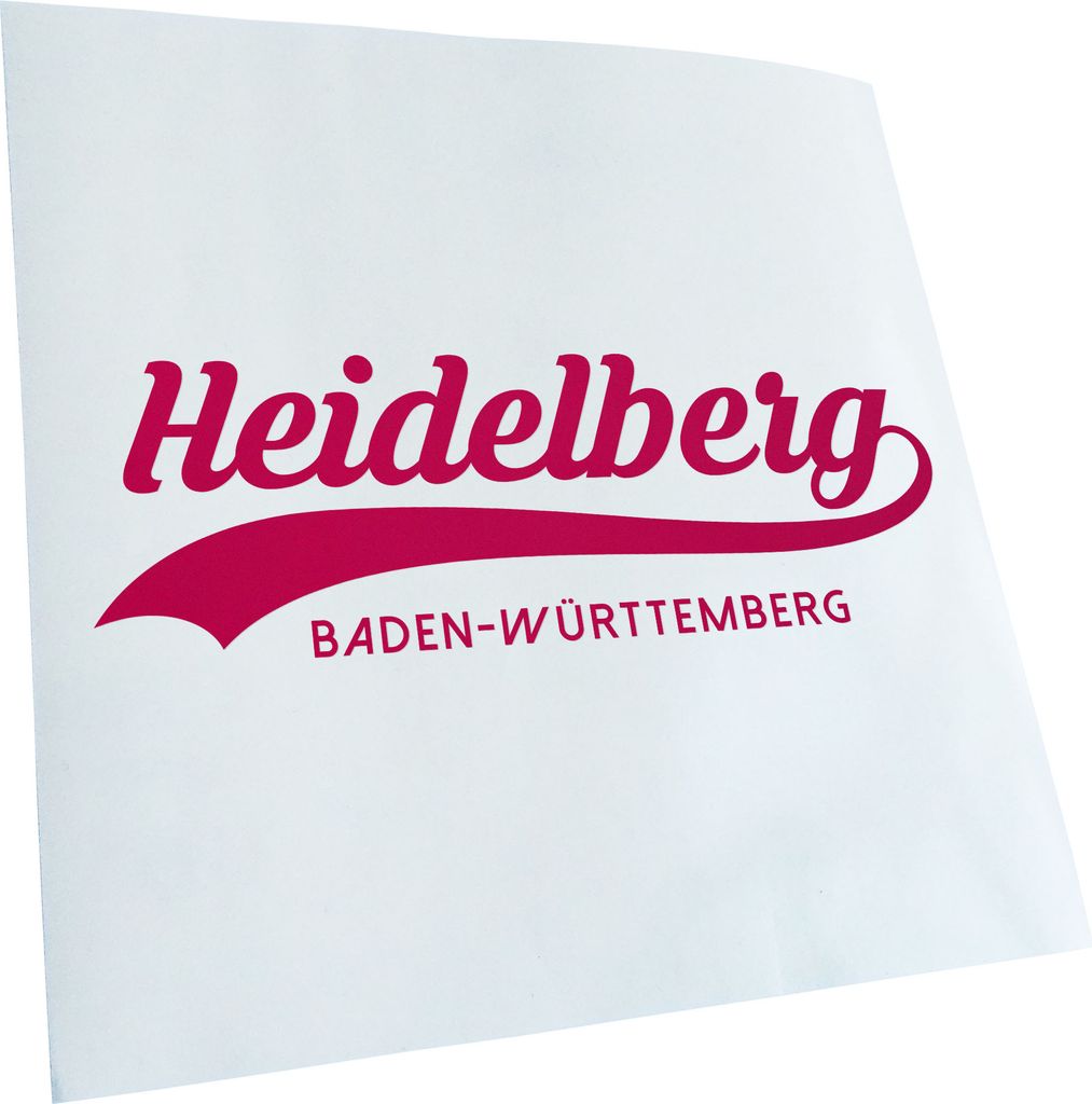 Kiwistar - Autoaufkleber - Heidelberg Baden-Württemberg - Pink - 60x20cm - Aufkleber für Auto, Laptop, Fahrrad, LKW, Motorrad mehrfarbig JDM Deca...