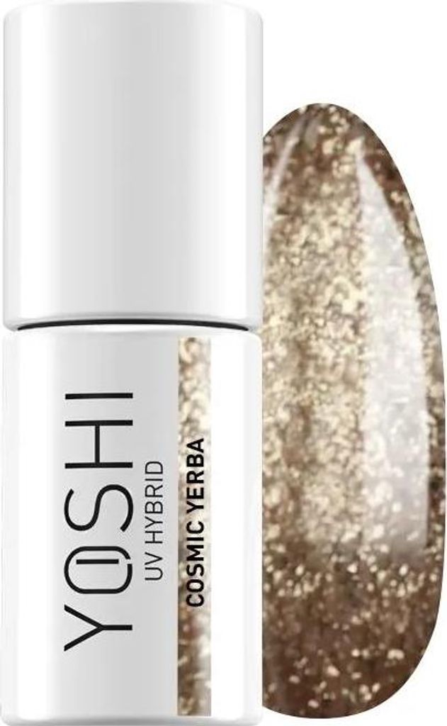 Yoshi Hybrid lak na nechty Gold Brokate s bodkami – Obrázok produktu 