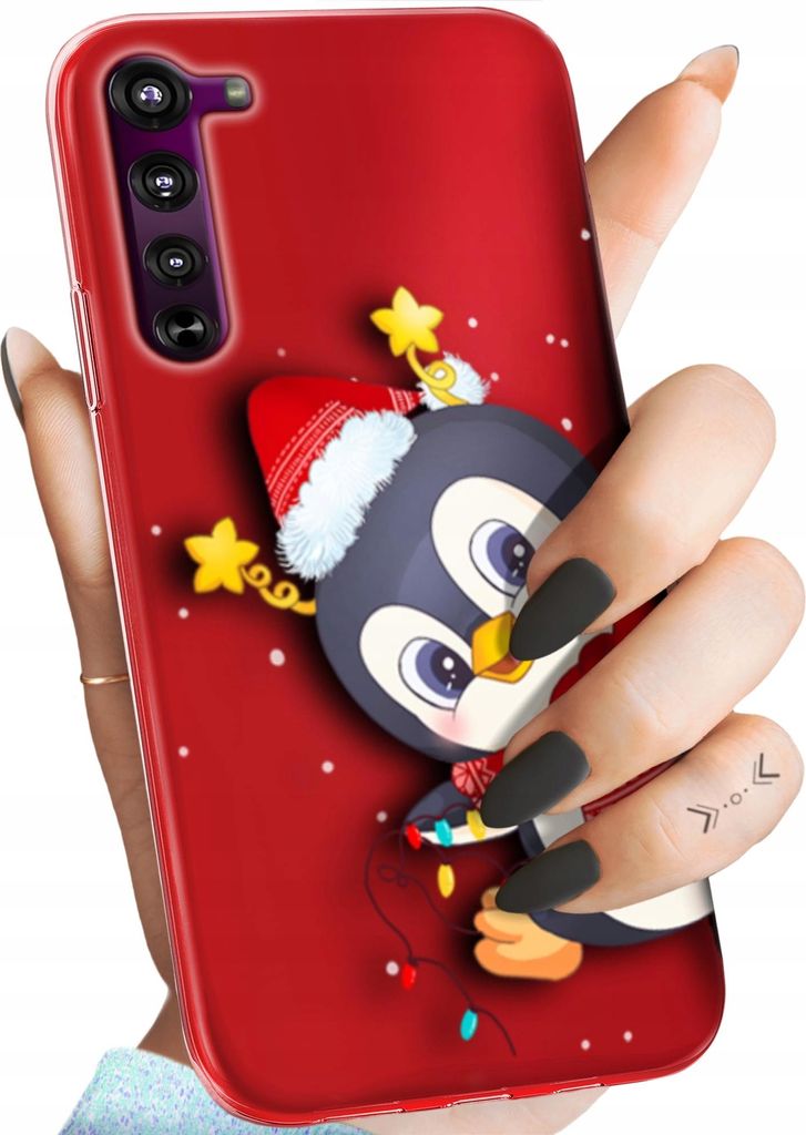BEDRUCKTE HÜLLEN für MOTOROLA EDGE HANDYHÜLLEN HANDY SCHUTZ HÜLLE CASE SILIKON MUSTER WEIHNACHTEN SANTA CLAUS CHRISTMAS