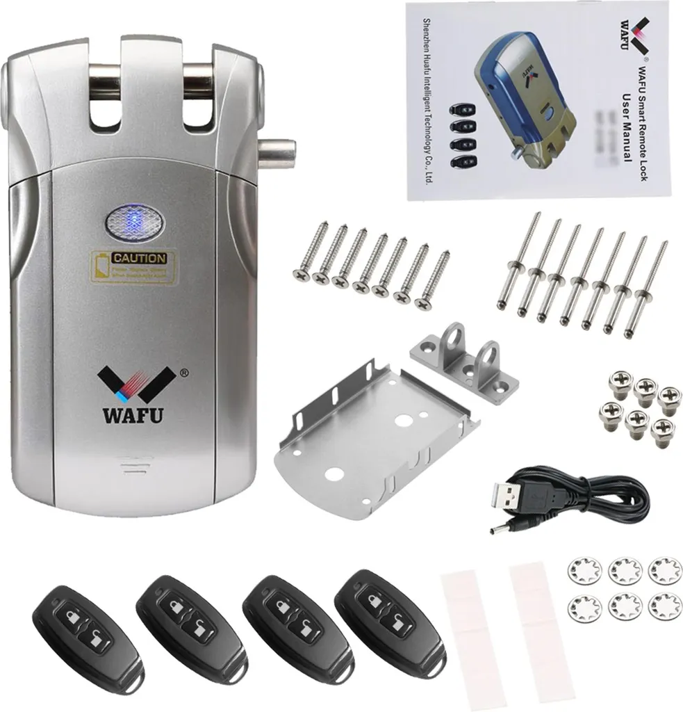 WAFU WF-018U Serrure Invisible Bluetooth en Alliage de Zinc avec 4 Clés