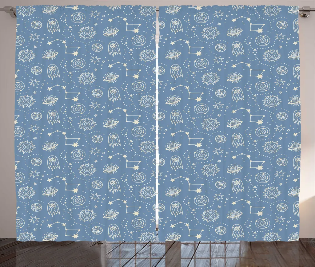 Rideau de Salon ABAKUHAUS Éléments Cosmiques Artistiques 280 x 225 cm