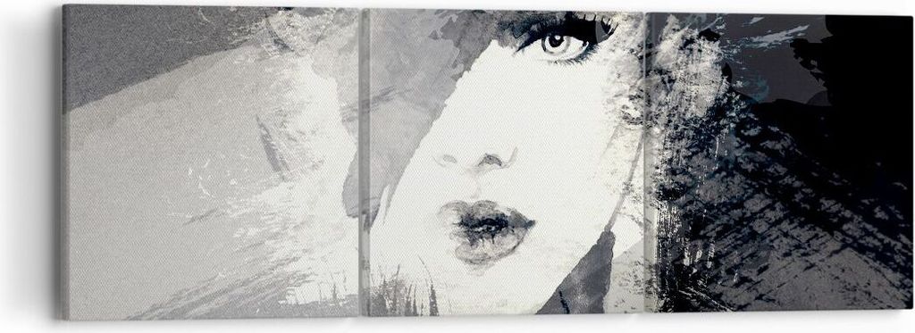 Bild auf Leinwand - Leinwandbild - Frau Gesicht - 90x30cm - Wand Bild - Wanddeko - Wandbilder - Leinwanddruck - Bilder - Kunstdruck - Wanddekoratio...