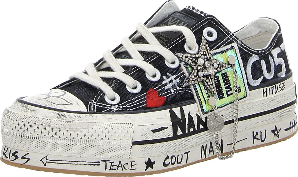 Nan-Ku Plateau Sneaker Damen 31363533333233 Schwarz 39 EU