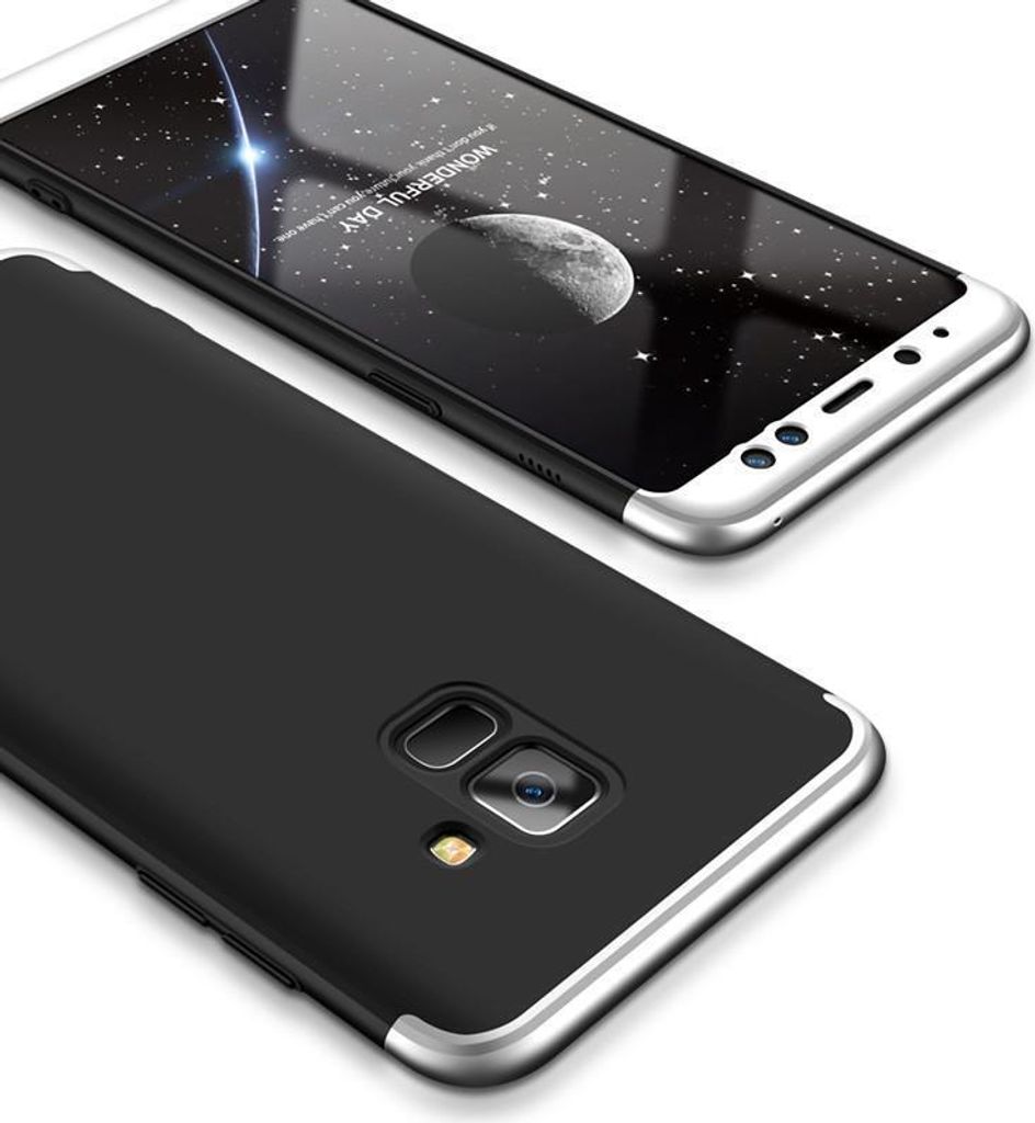 Hülle für Samsung Galaxy A8 360 Grad Schutz mit Displayglas Produktbild 