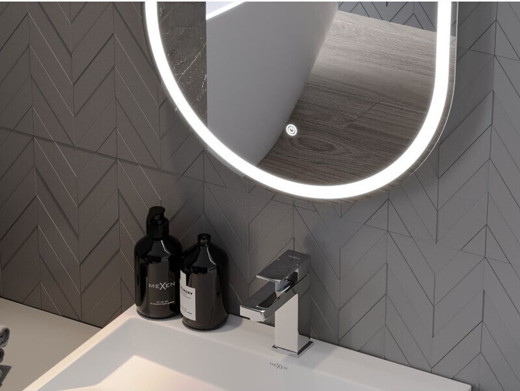 Mexen Bono podsvícené koupelnové zrcadlo 55 x 155 cm, LED Obrázek produktu 5