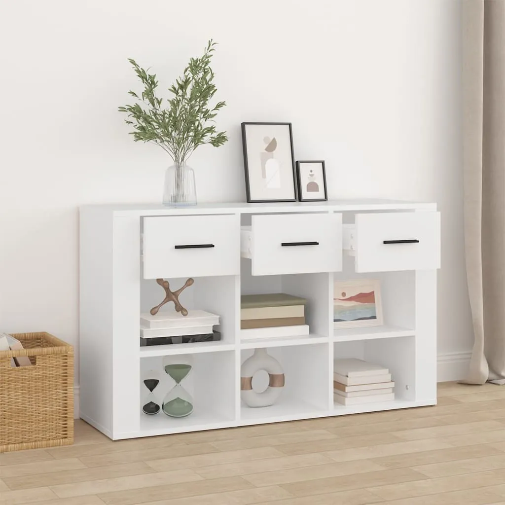 vidaXL Credenza Bianca 100cm | Mobiletto Contenitore in Legno Facile Montaggio