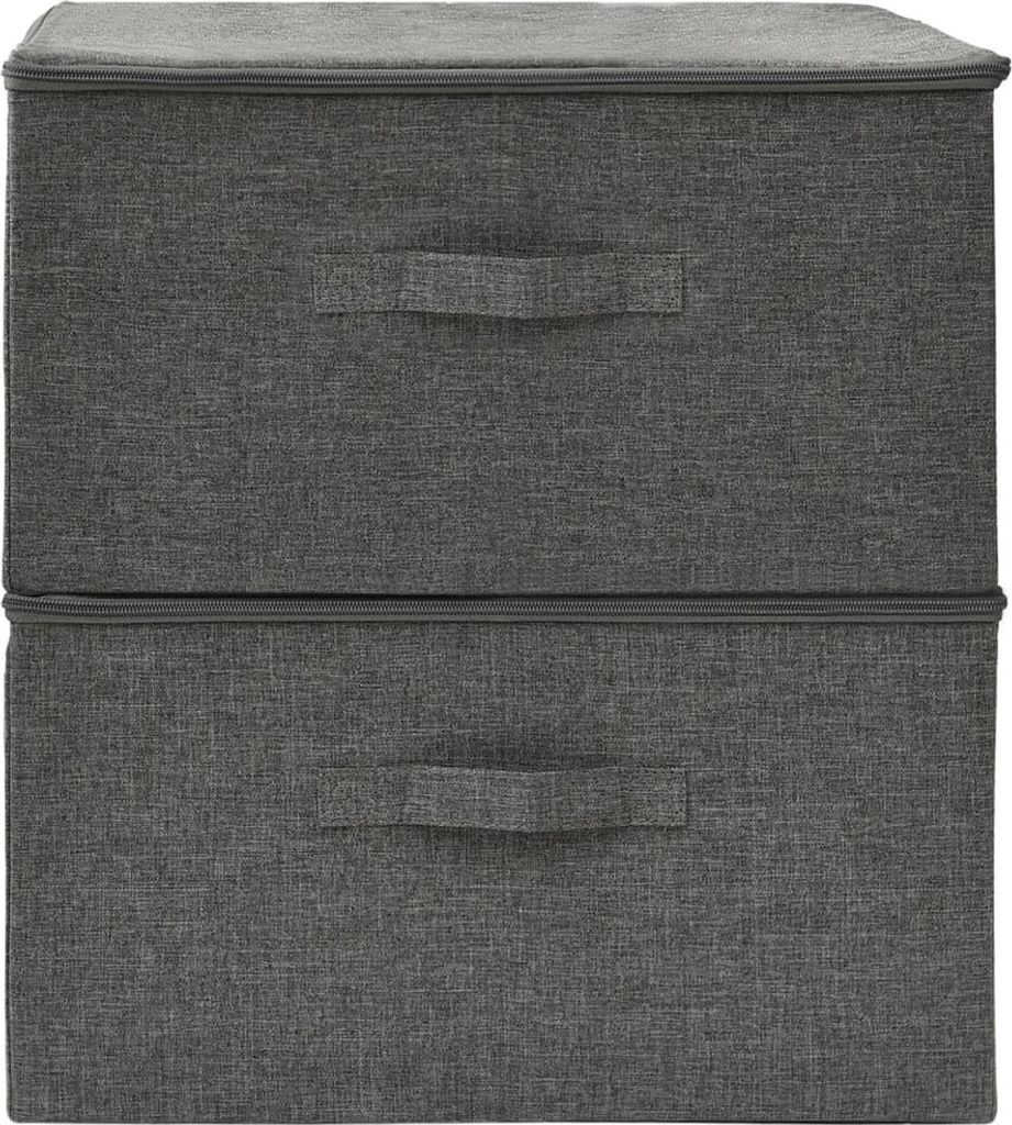 vidaXL Úložné boxy 2 ks látka 43x34x23 cm antracit Obrázok produktu 2