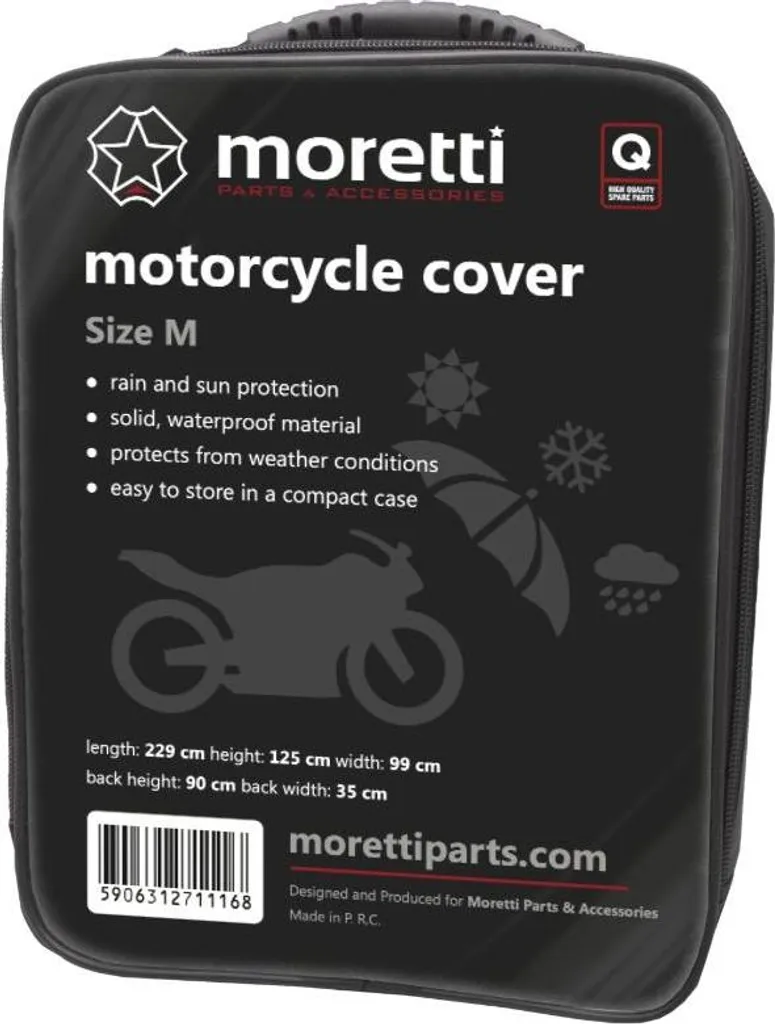 Telo Copri Moto Moretti M 229x125x92 Protezione Totale Ciclomotore