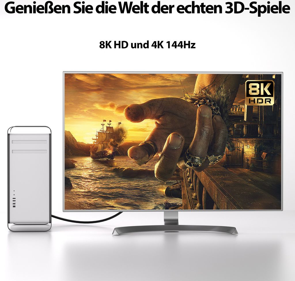 1,5m DisplayPort 1.4 Kabel | DP 8K Full U-HD HBR3 24K Produktbild 8