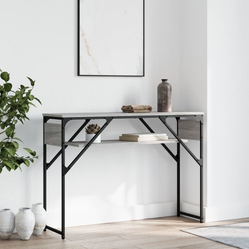 (Robust Möbel)Konsolentisch - modernes Design - Flurtisch/Beistelltisch - mit Ablage Grau Sonoma 105x30x75cm Holzwerkstoff Promotion243341 - K...